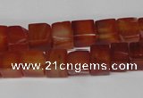 CCU67 15.5 inches 8*8mm cube red agate beads wholesale