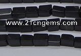 CCU700 15.5 inches 4*6mm cuboid black stone beads wholesale