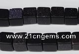 CCU71 15.5 inches 10*10mm cube blue goldstone beads wholesale