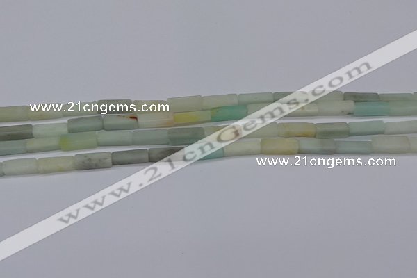 CCU715 15.5 inches 4*13mm cuboid amazonite beads wholesale