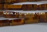 CCU719 15.5 inches 4*13mm cuboid yellow tiger eye beads wholesale