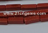 CCU727 15.5 inches 4*13mm cuboid goldstone beads wholesale