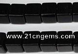 CCU82 15.5 inches 12*12mm cube black agate beads wholesale