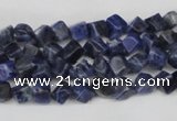 CCU90 15.5 inches 4*4mm cube sodalite gemstone beads wholesale