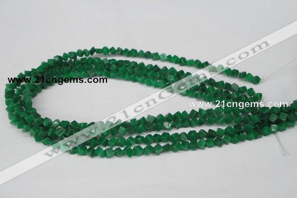 CCU92 15.5 inches 4*4mm cube dyed white jade beads wholesale