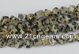 CCU93 15.5 inches 4*4mm cube dalmatian jasper beads wholesale