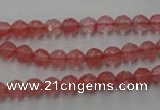 CCY111 15.5 inches 6mm faceted round cherry quartz beads wholesale