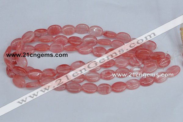 CCY157 15.5 inches 13*18mm oval cherry quartz beads wholesale