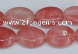 CCY158 15.5 inches 15*20mm oval cherry quartz beads wholesale