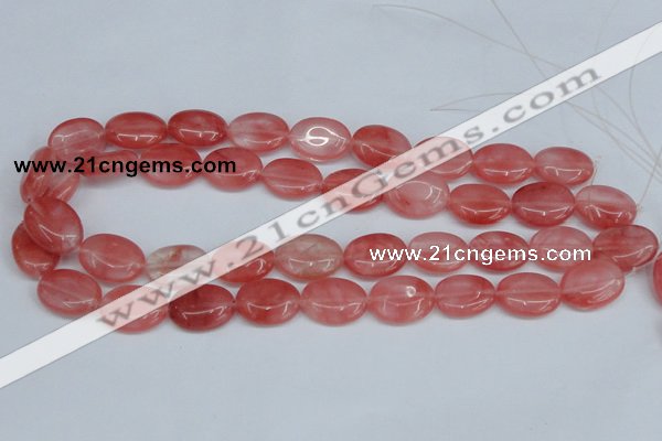 CCY158 15.5 inches 15*20mm oval cherry quartz beads wholesale