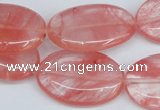 CCY159 15.5 inches 20*30mm oval cherry quartz beads wholesale