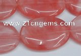 CCY160 15.5 inches 22*33mm oval cherry quartz beads wholesale