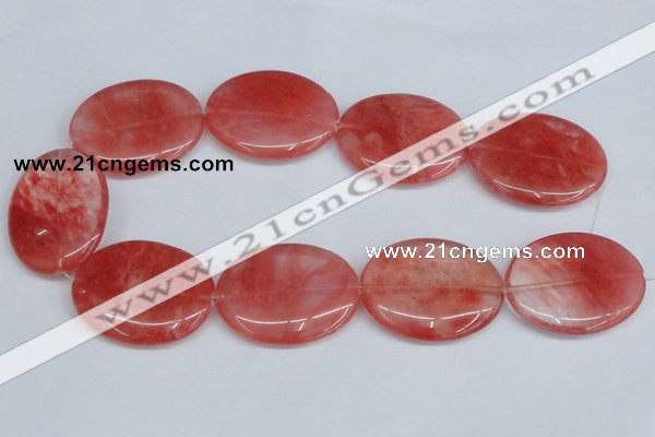 CCY161 15.5 inches 35*45mm oval cherry quartz beads wholesale