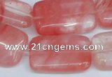 CCY162 15.5 inches 20*30mm rectangle cherry quartz beads wholesale