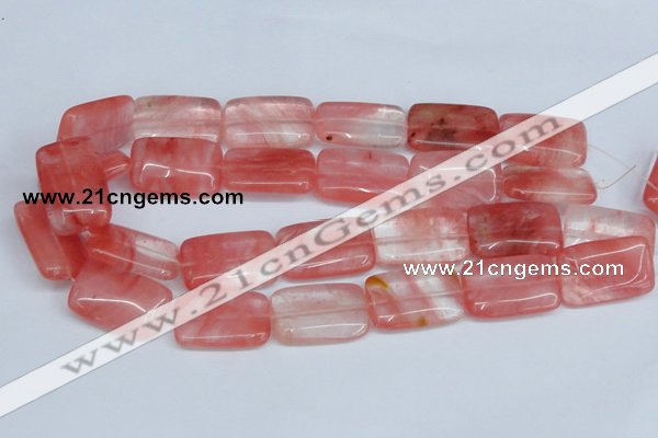 CCY162 15.5 inches 20*30mm rectangle cherry quartz beads wholesale