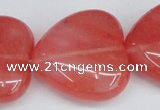 CCY164 15.5 inches 30*30mm heart cherry quartz beads wholesale