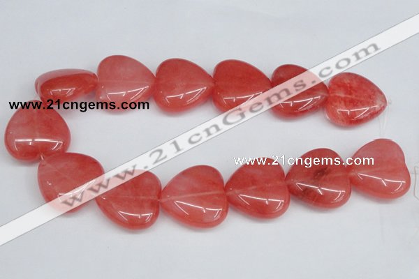 CCY164 15.5 inches 30*30mm heart cherry quartz beads wholesale