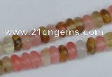 CCY201 15.5 inches 5*8mm rondelle volcano cherry quartz beads