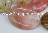 CCY221 15.5 inches 25*35mm oval volcano cherry quartz beads