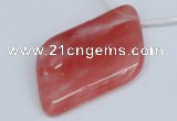 CCY235 Top-drilled 30*50mm marquise volcano cherry quartz beads