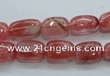 CCY51 15.5 inches 9*15mm nugget cherry quartz beads wholesale