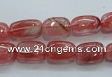 CCY51 15.5 inches 9*15mm nugget cherry quartz beads wholesale