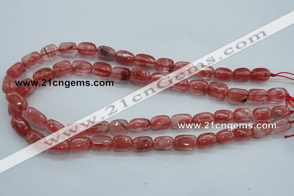 CCY51 15.5 inches 9*15mm nugget cherry quartz beads wholesale