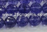 CCY605 15.5 inches 14mm faceted round blue cherry quartz beads