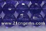 CCY607 15.5 inches 18mm faceted round blue cherry quartz beads