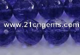 CCY608 15.5 inches 20mm faceted round blue cherry quartz beads