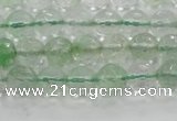 CCY611 15.5 inches 6mm faceted round green cherry quartz beads