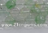 CCY613 15.5 inches 10mm faceted round green cherry quartz beads