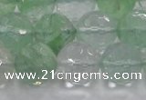 CCY616 15.5 inches 16mm faceted round green cherry quartz beads