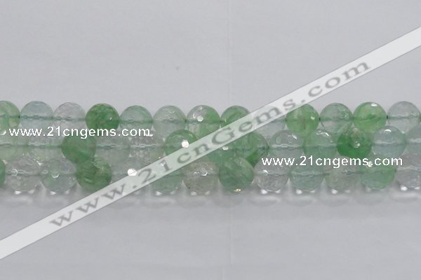 CCY617 15.5 inches 18mm faceted round green cherry quartz beads
