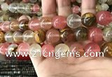 CCY635 15.5 inches 14mm round volcano cherry quartz beads wholesale