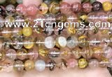 CCY643 15.5 inches 10mm round volcano cherry quartz beads