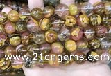 CCY645 15.5 inches 14mm round volcano cherry quartz beads