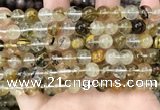 CCY647 15.5 inches 8mm round volcano cherry quartz beads