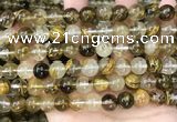 CCY648 15.5 inches 10mm round volcano cherry quartz beads