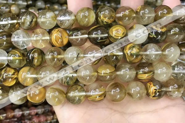 CCY650 15.5 inches 14mm round volcano cherry quartz beads