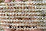 CCY701 15 inches 6mm round yellow watermelon beads