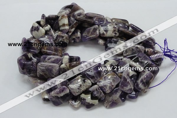 CDA06 15.5 inches 18*25mm rectangle dogtooth amethyst quartz beads