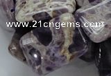 CDA07 15.5 inches 22*30mm rectangle dogtooth amethyst quartz beads