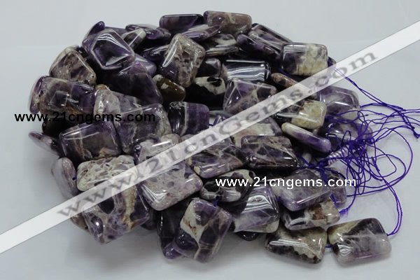 CDA07 15.5 inches 22*30mm rectangle dogtooth amethyst quartz beads