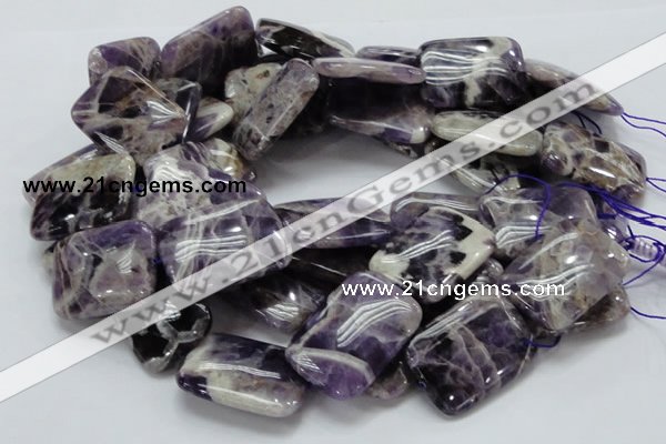 CDA08 15.5 inches 25*35mm rectangle dogtooth amethyst quartz beads