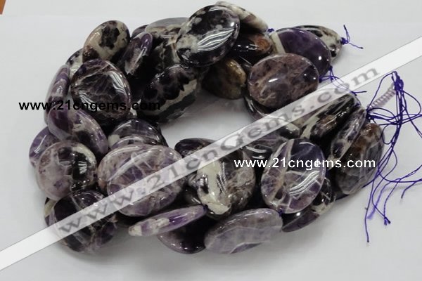 CDA11 15.5 inches 30*40mm oval dogtooth amethyst quartz beads