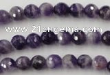 CDA151 15.5 inches 6mm faceted round dogtooth amethyst beads