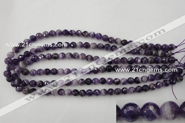 CDA151 15.5 inches 6mm faceted round dogtooth amethyst beads