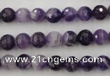 CDA152 15.5 inches 8mm faceted round dogtooth amethyst beads