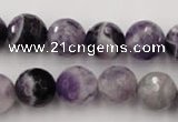 CDA154 15.5 inches 12mm faceted round dogtooth amethyst beads